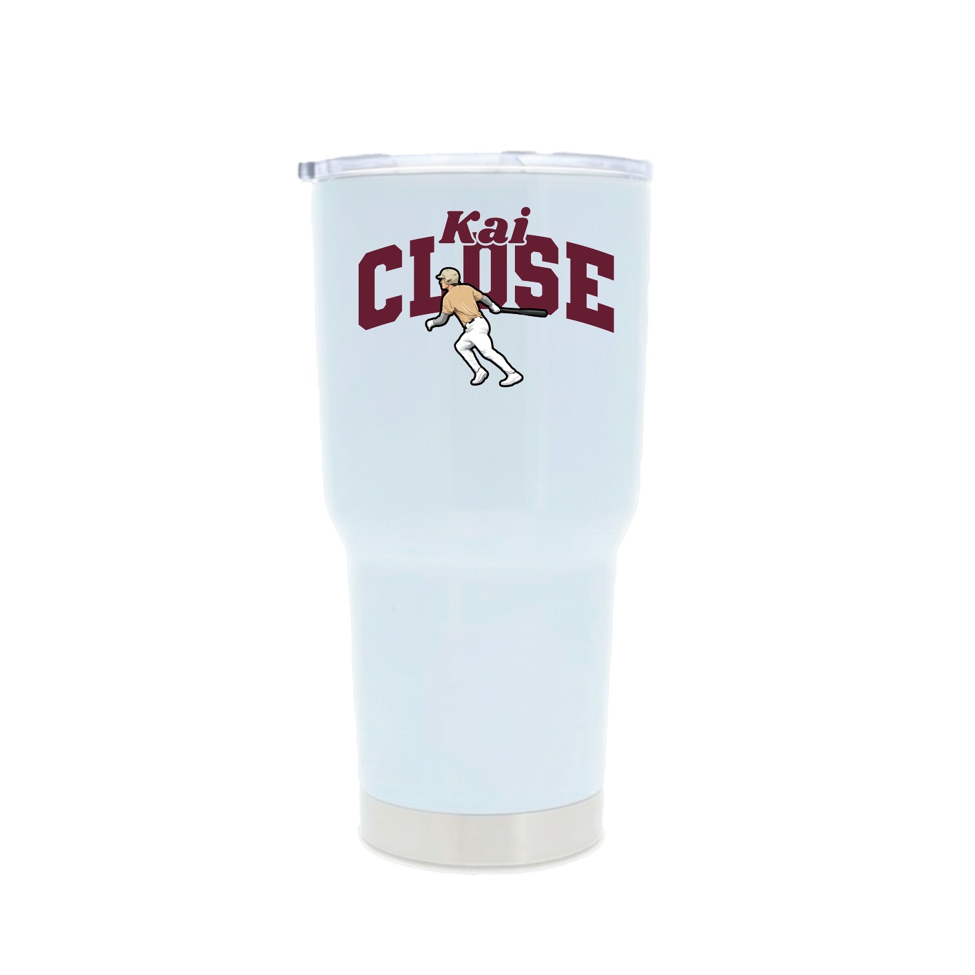 30oz Stainless Steel Tumbler — Signature Arch in White