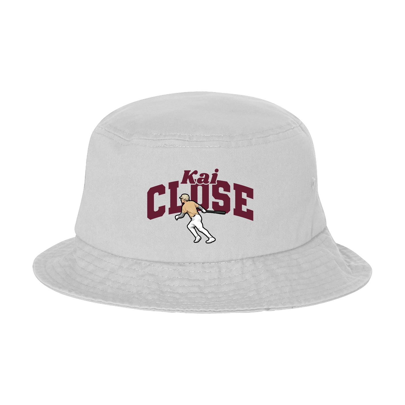 Bucket Cap — Signature Arch in White