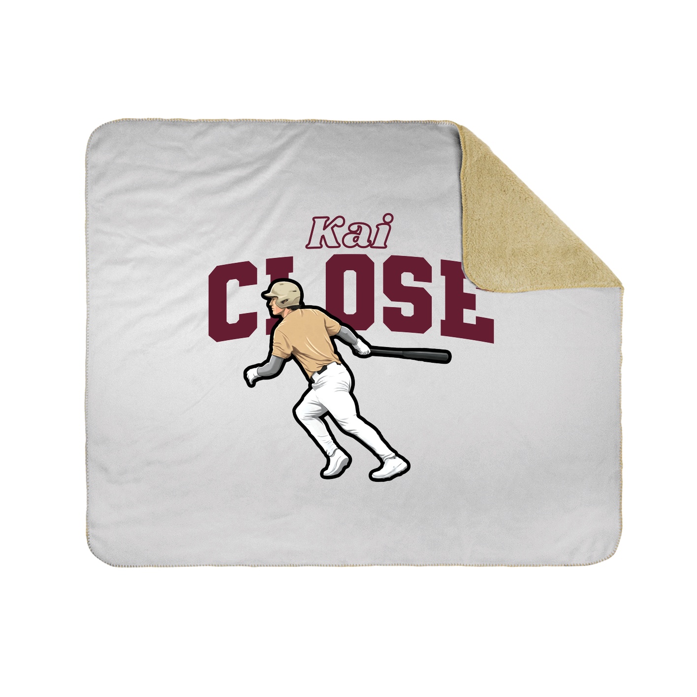 Throw Blanket — Name Arch in White