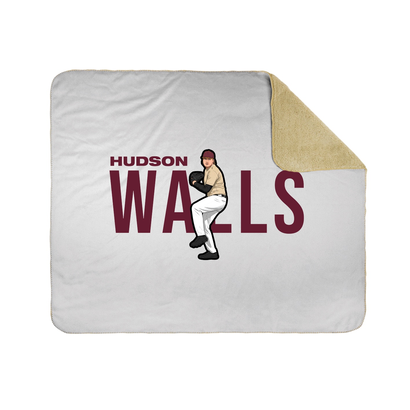 Throw Blanket — Player Name in White