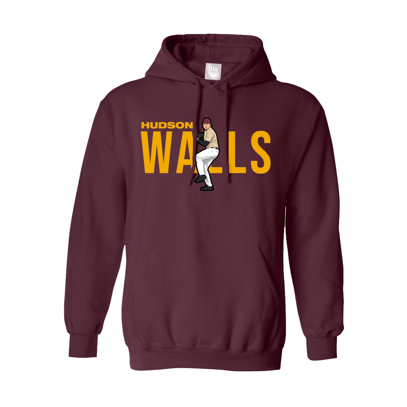 Hoodie — Player Name in Maroon