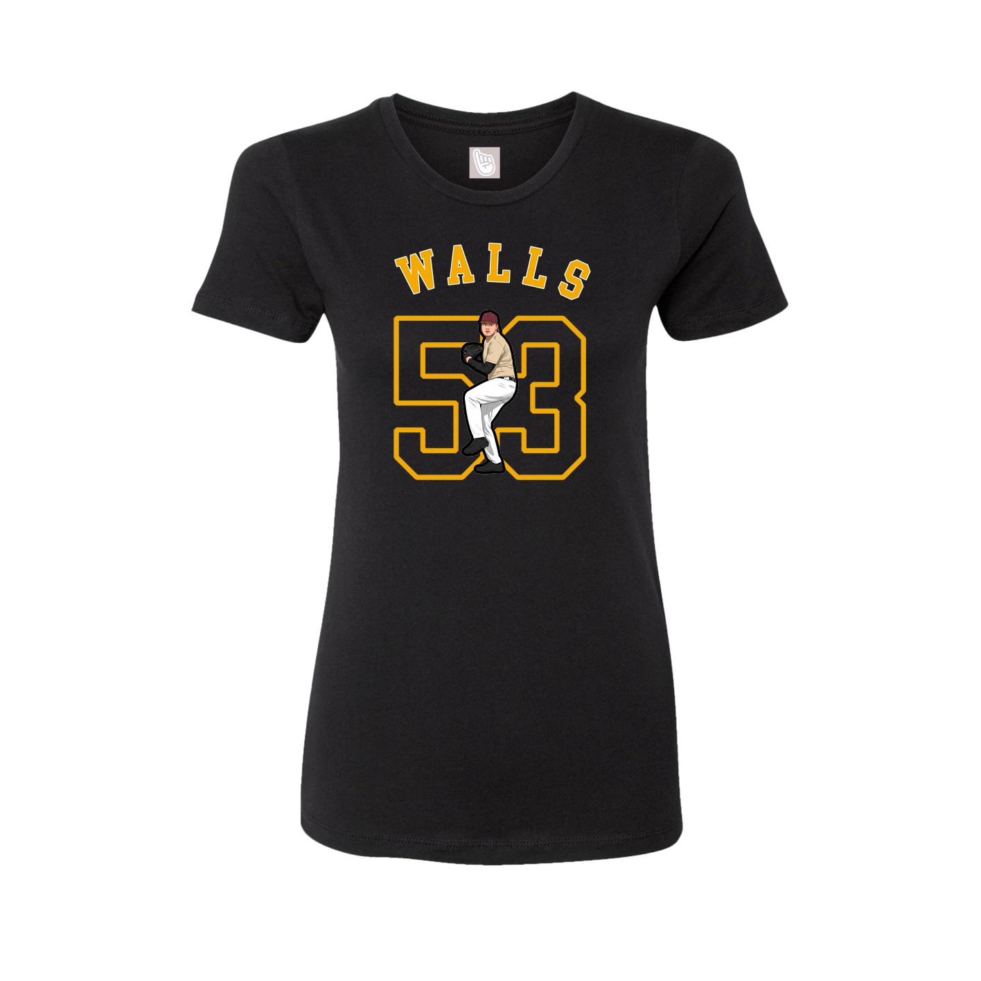 Fitted Women's Tee — Shirsey Arch in Black