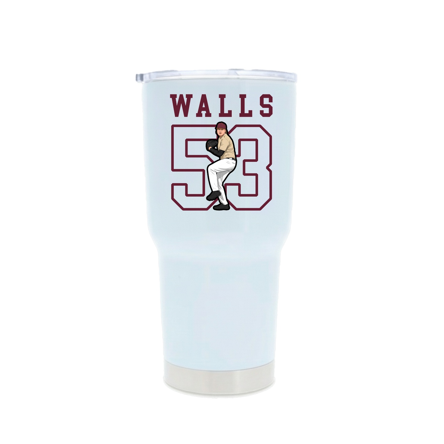 30oz Stainless Steel Tumbler — Shirsey in White