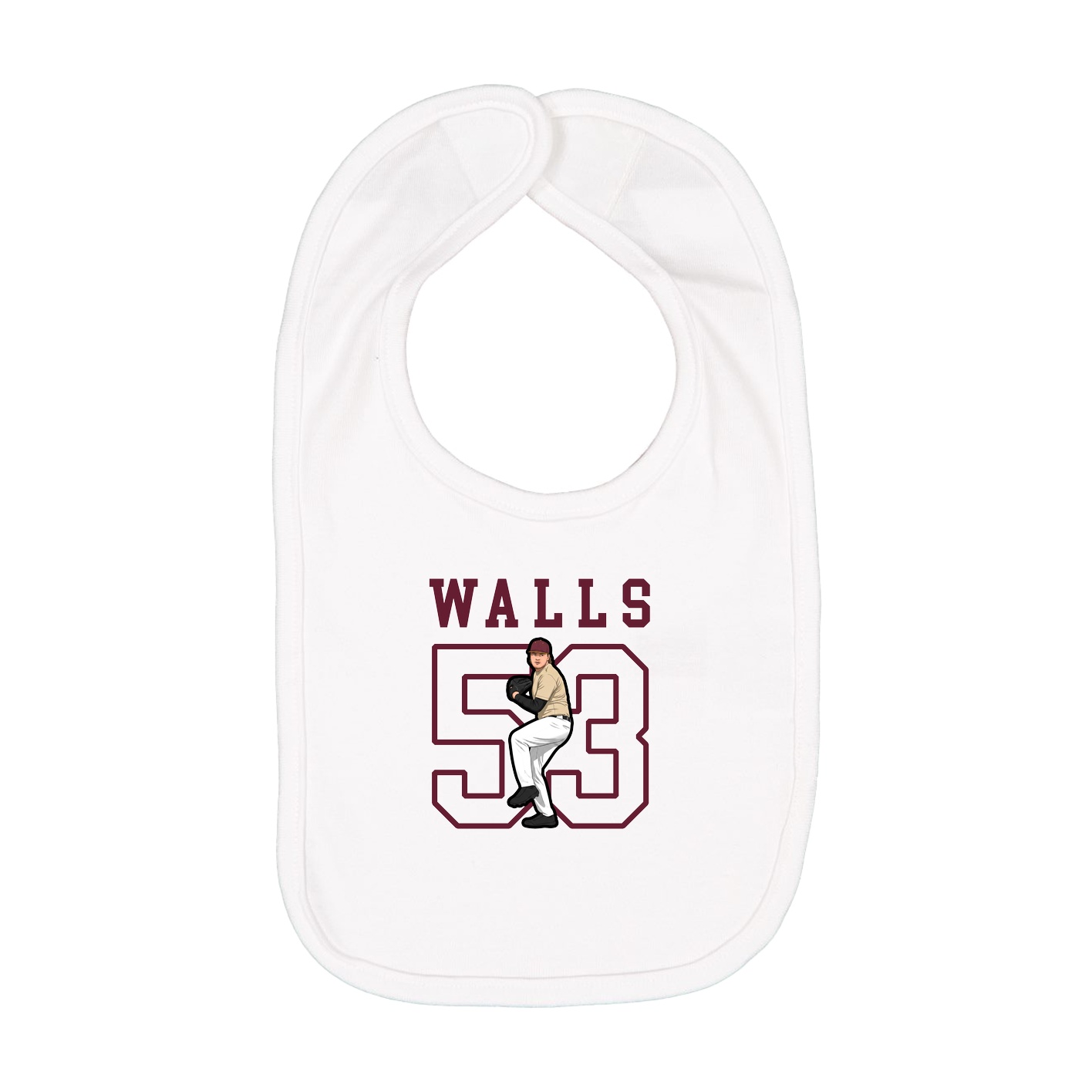 Infant Bib — Shirsey in White