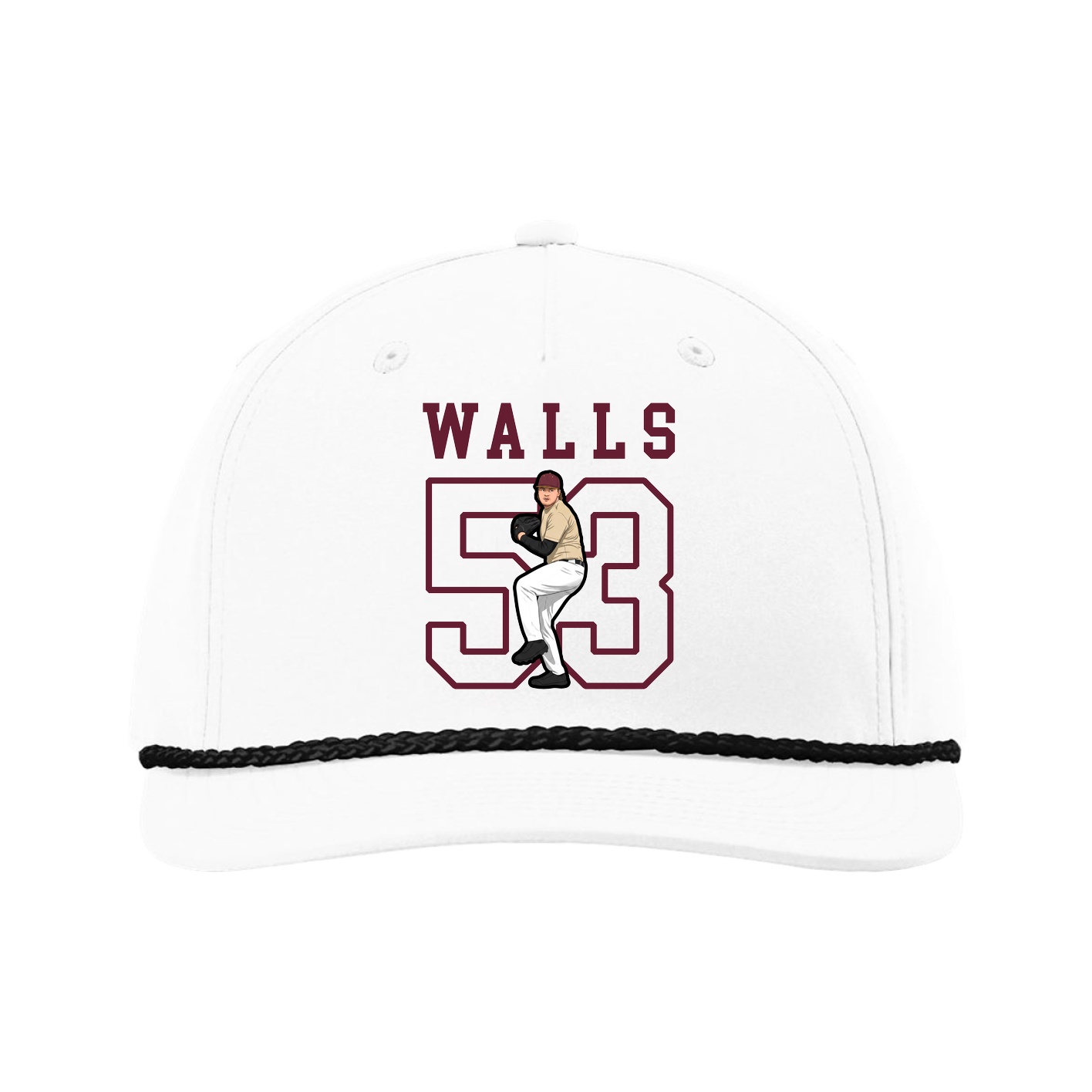 Five-Panel Classic Rope Cap — Shirsey in White