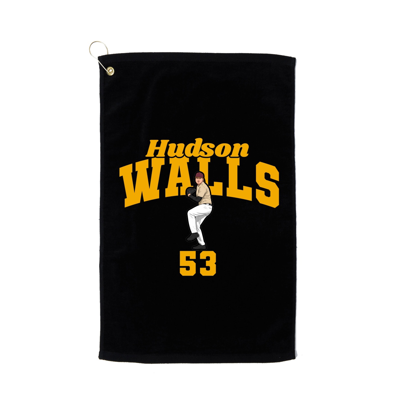 Golf Towel — Signature Arch in Black