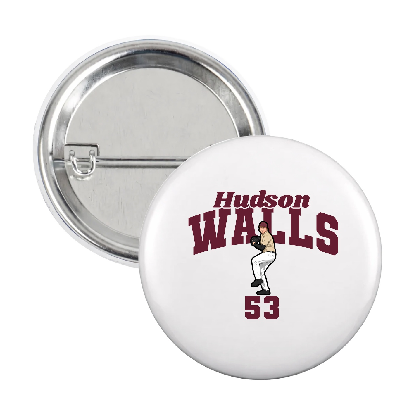 Game Day Button — Signature Arch in White