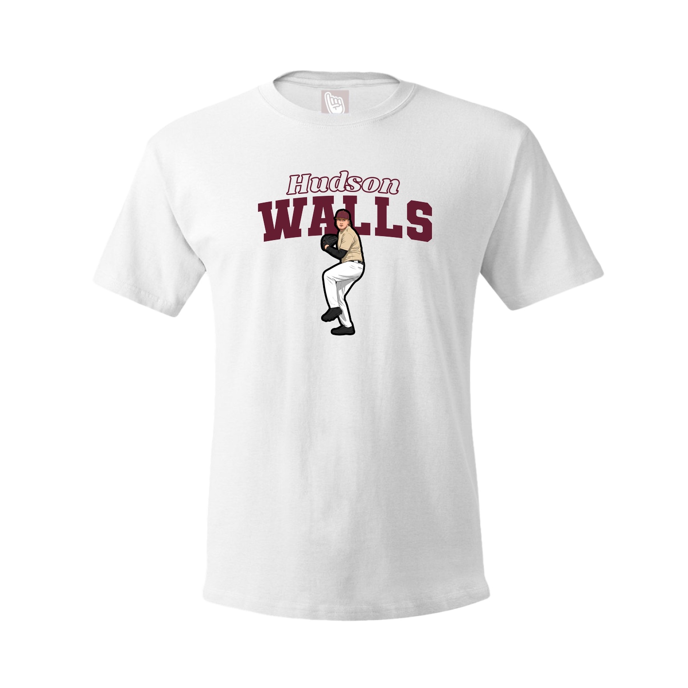 Youth Tee — Name Arch in White