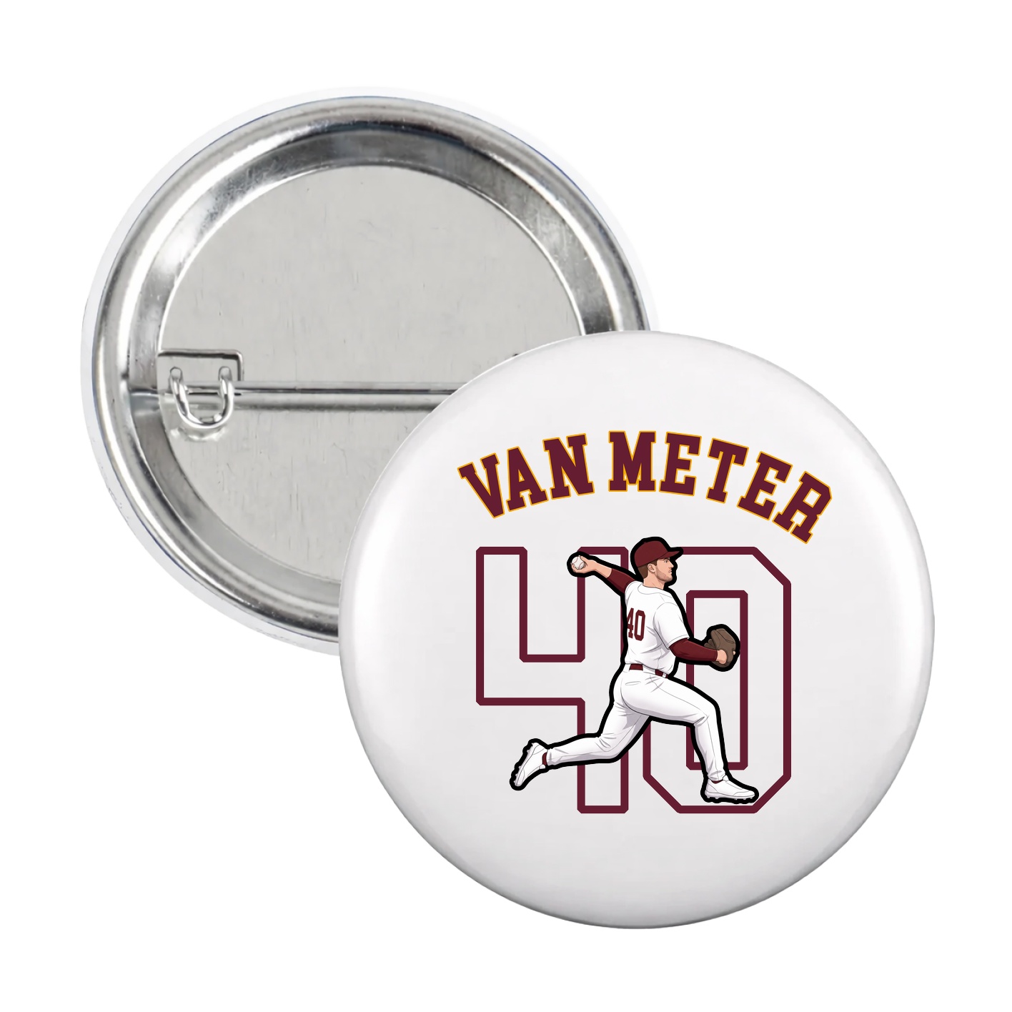 Game Day Button — Shirsey Arch in White