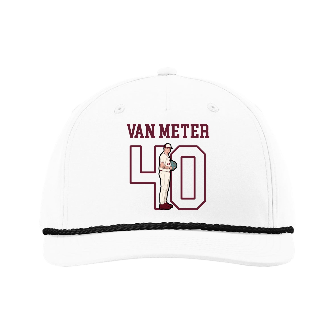 Five-Panel Classic Rope Cap — Shirsey in White