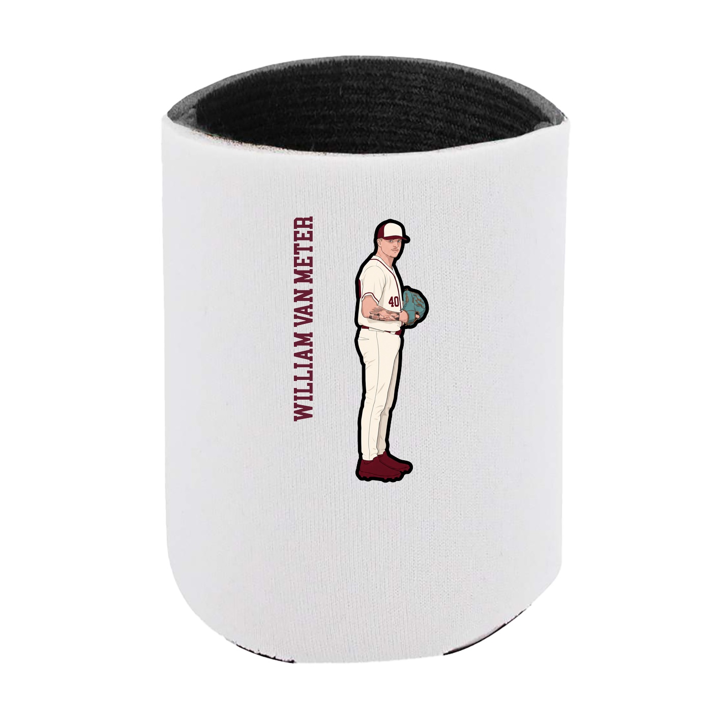 Can Holder — Name Vertical in White
