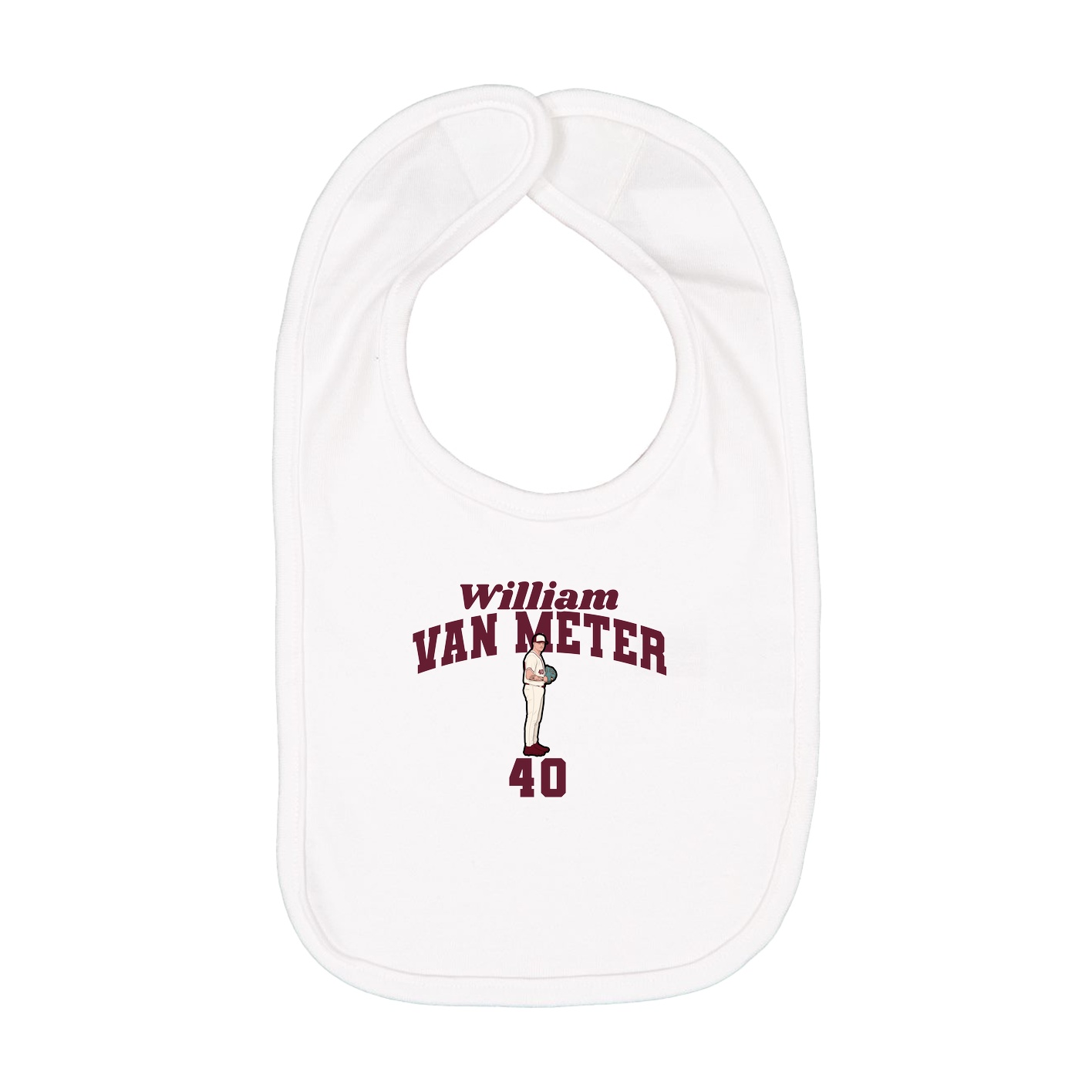 Infant Bib — Signature Arch in White