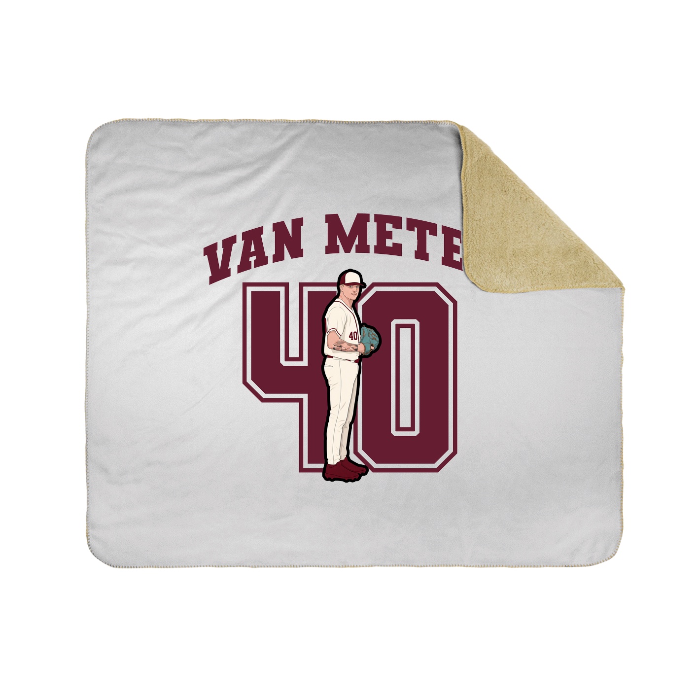 Throw Blanket — Number in White