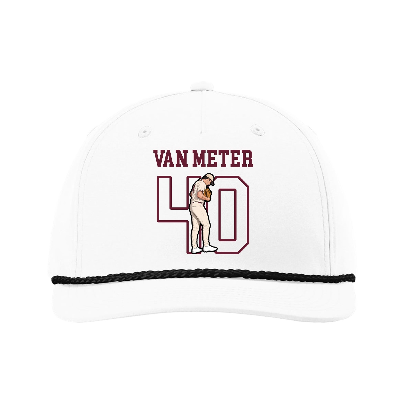 Five-Panel Classic Rope Cap — Shirsey in White