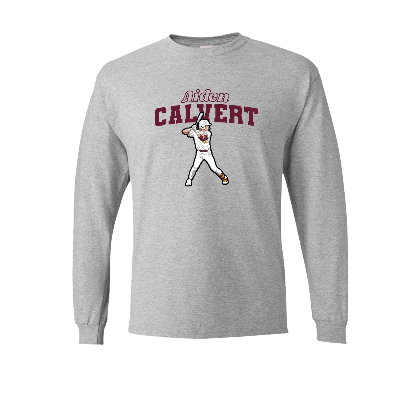Long Sleeve Tee — Name Arch in Grey