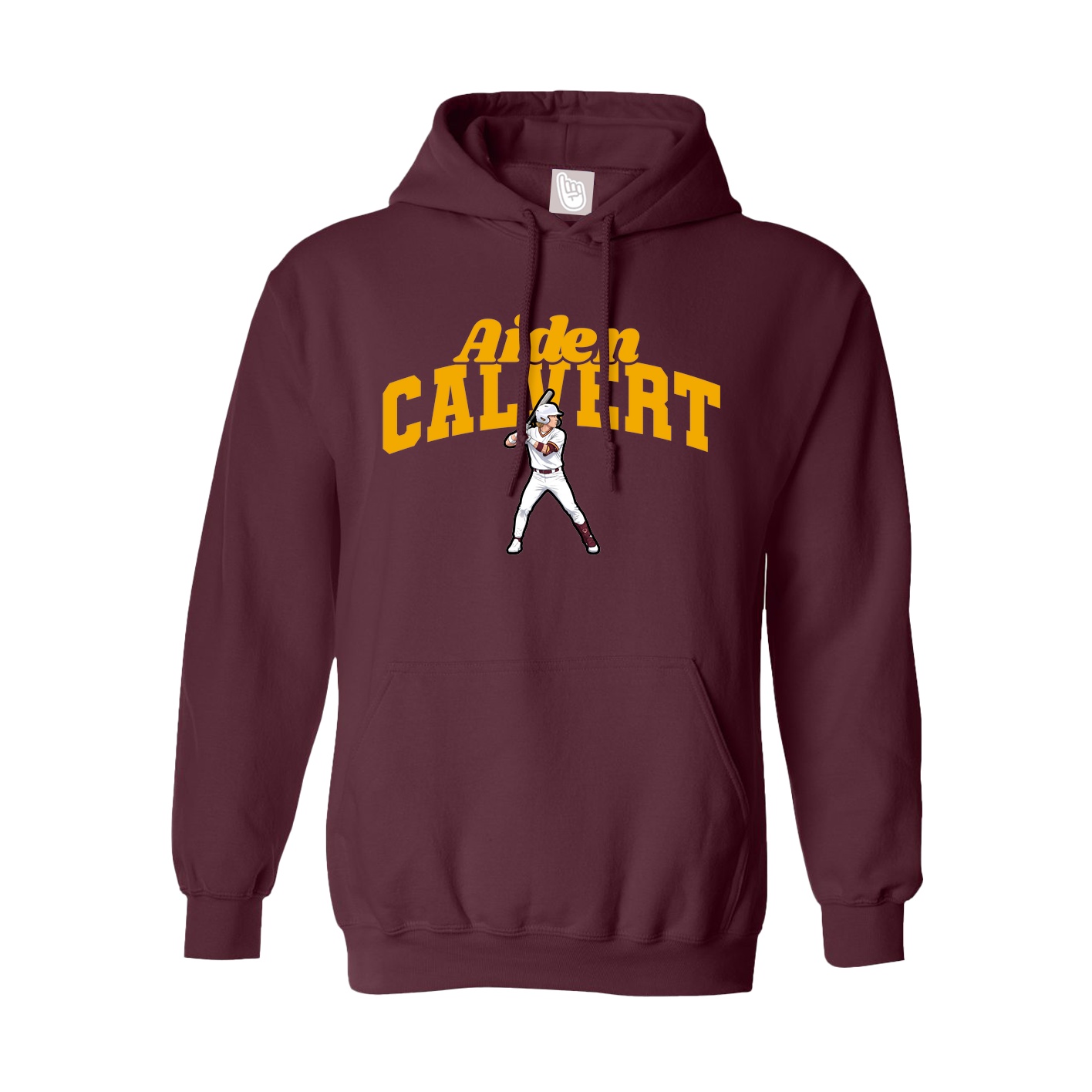 Hoodie — Signature Arch in Maroon