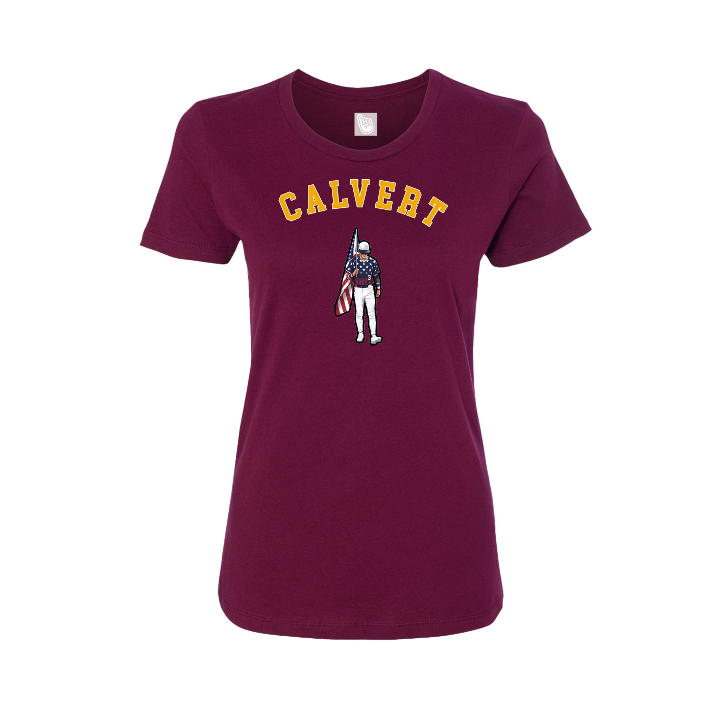 Fitted Women's Tee — Shirsey Arch in Maroon
