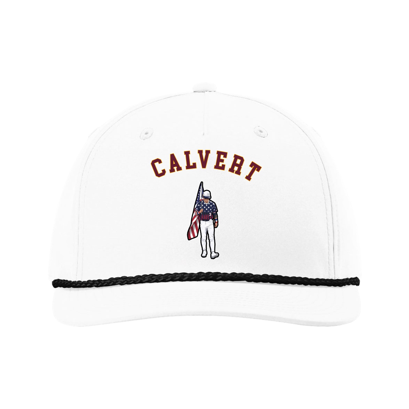 Five-Panel Classic Rope Cap — Shirsey Arch in White