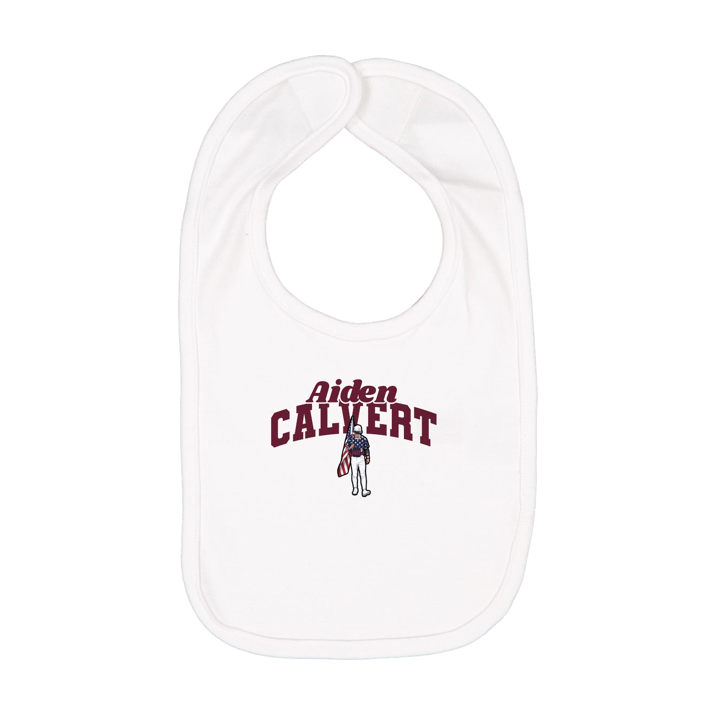 Infant Bib — Signature Arch in White