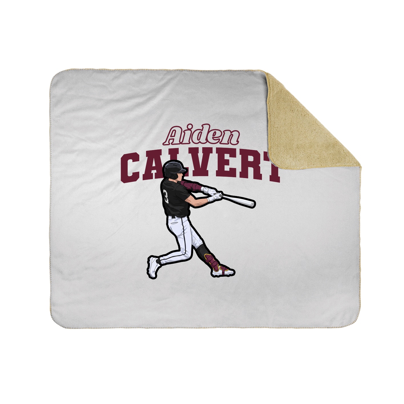 Throw Blanket — Name Arch in White