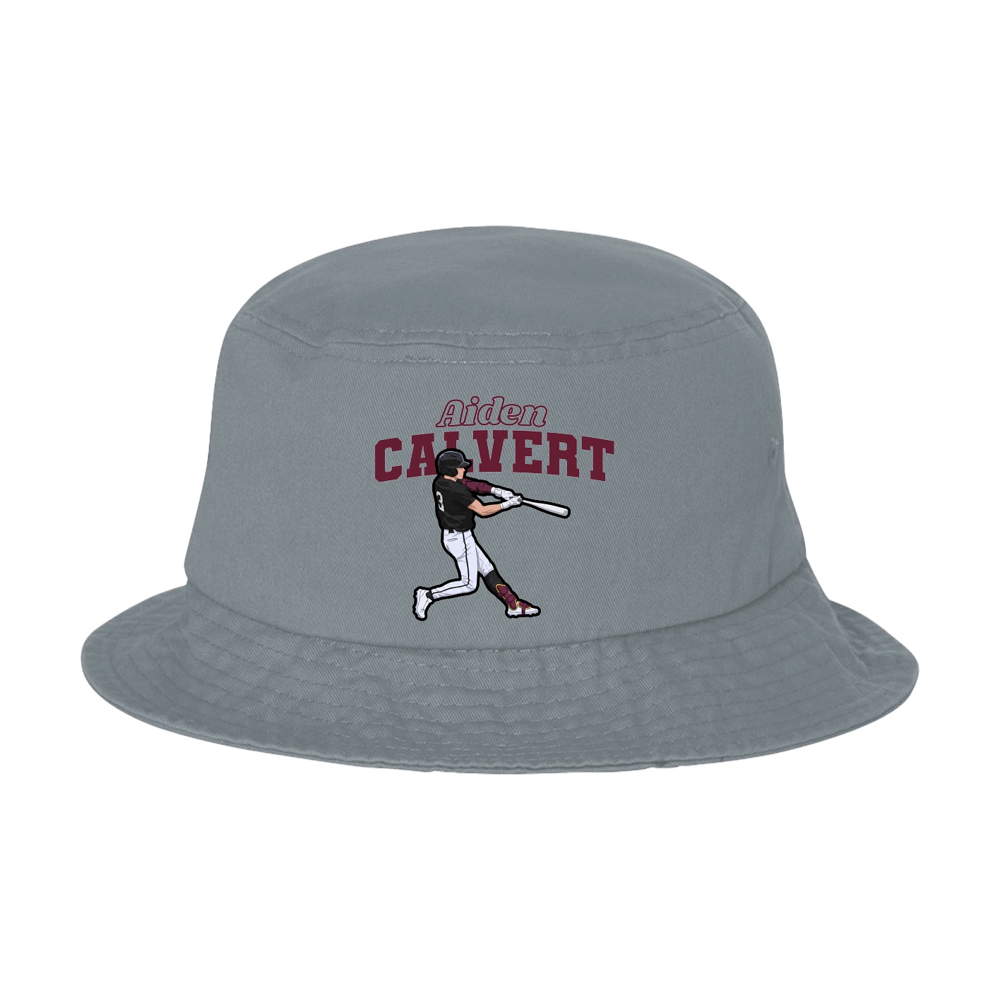 Bucket Cap — Name Arch in Grey