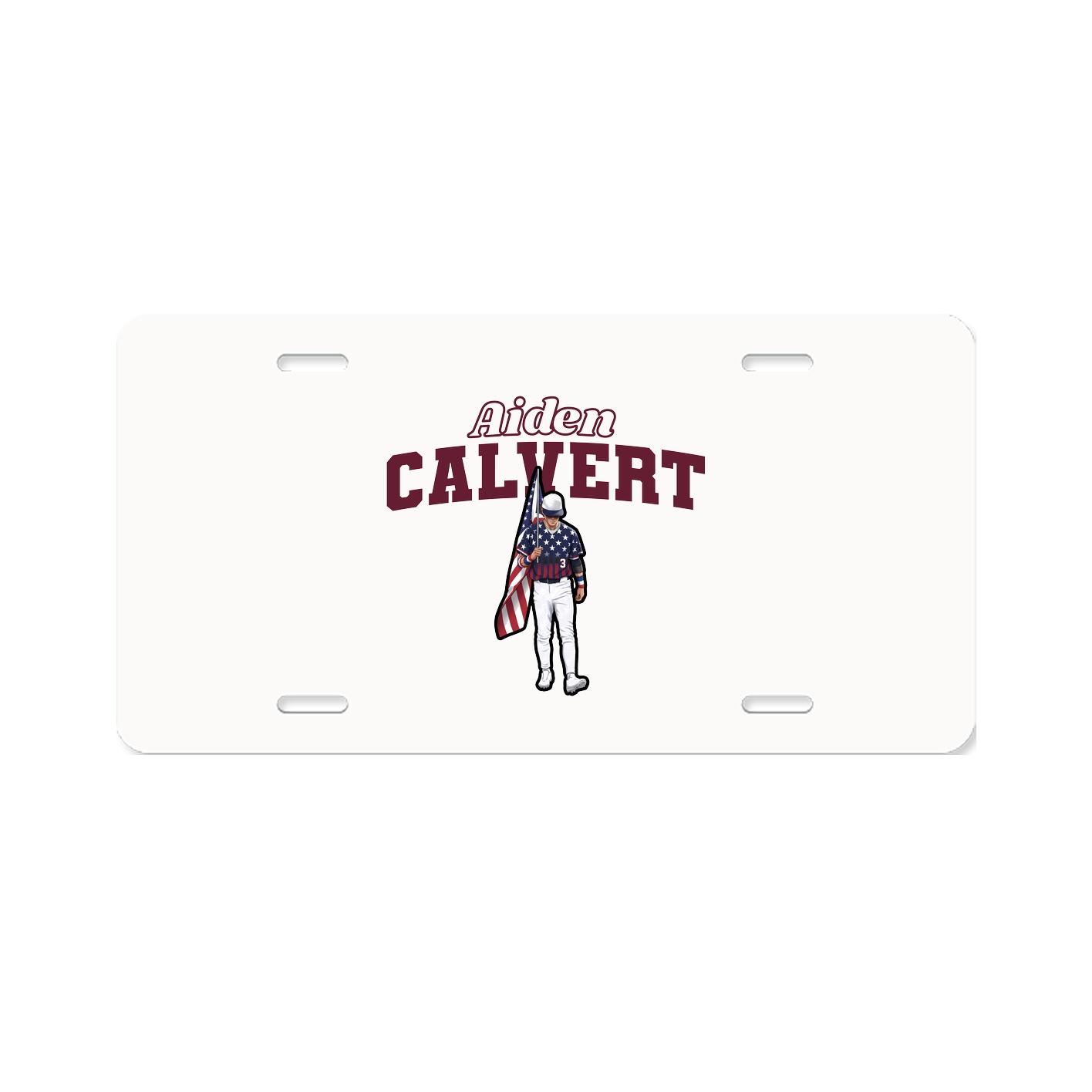 License Plate — Name Arch in Classic