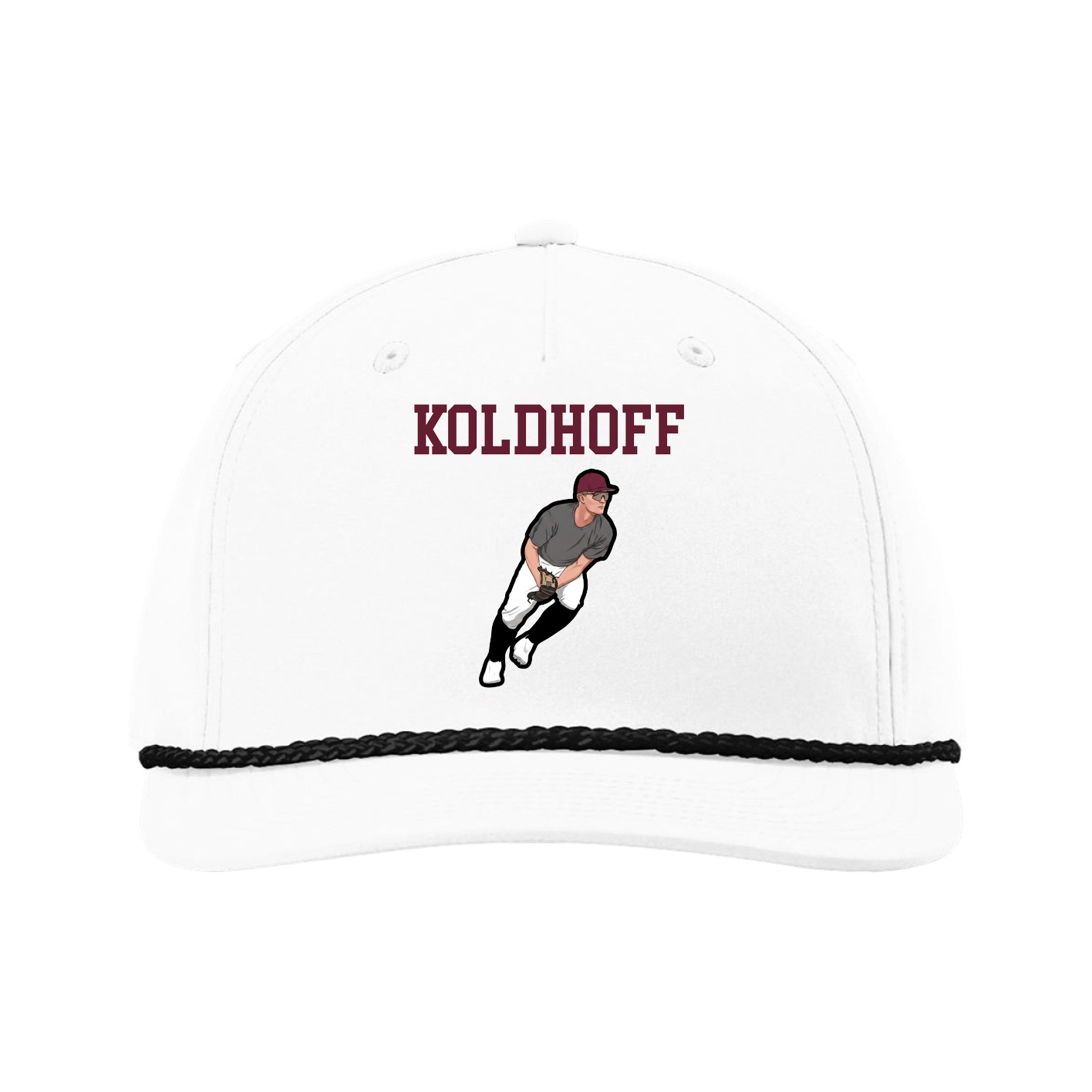 Five-Panel Classic Rope Cap — Shirsey in White