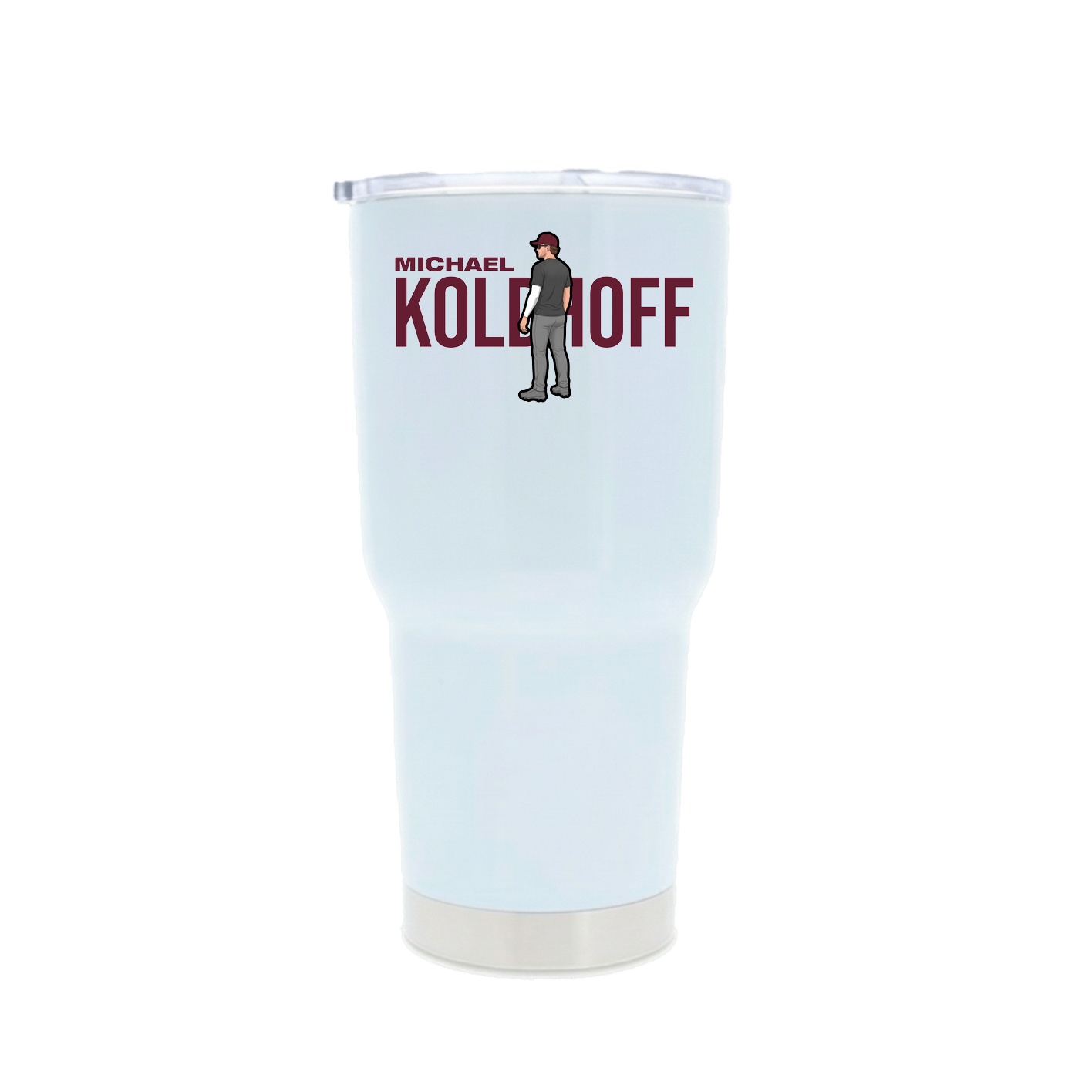 30oz Stainless Steel Tumbler — Player Name in White