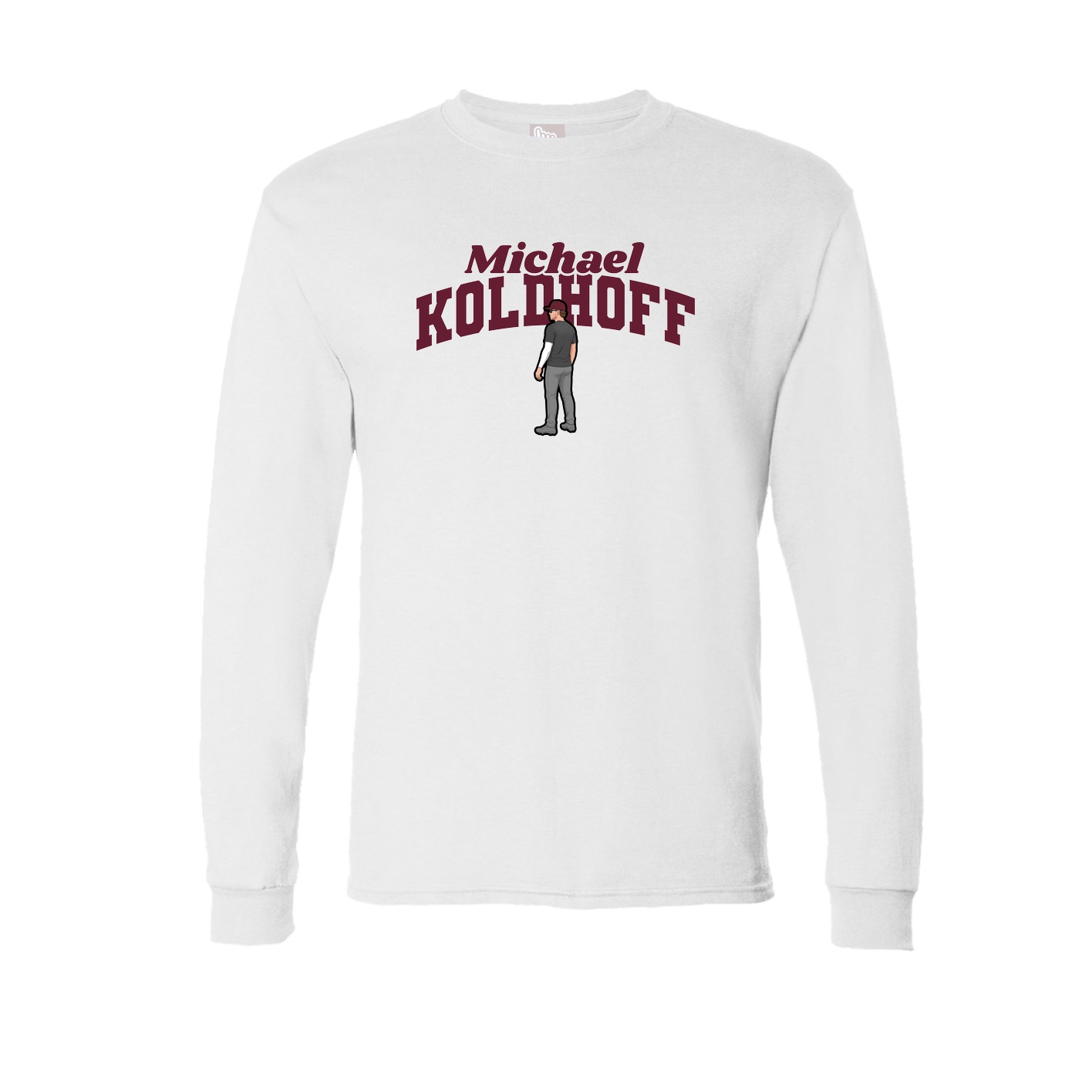 Long Sleeve Tee — Signature Arch in White