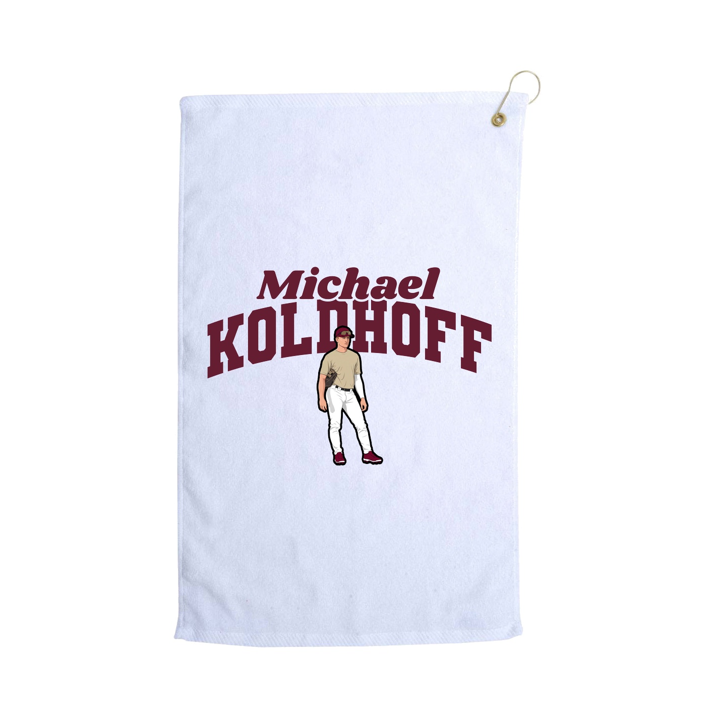 Golf Towel — Signature Arch in White