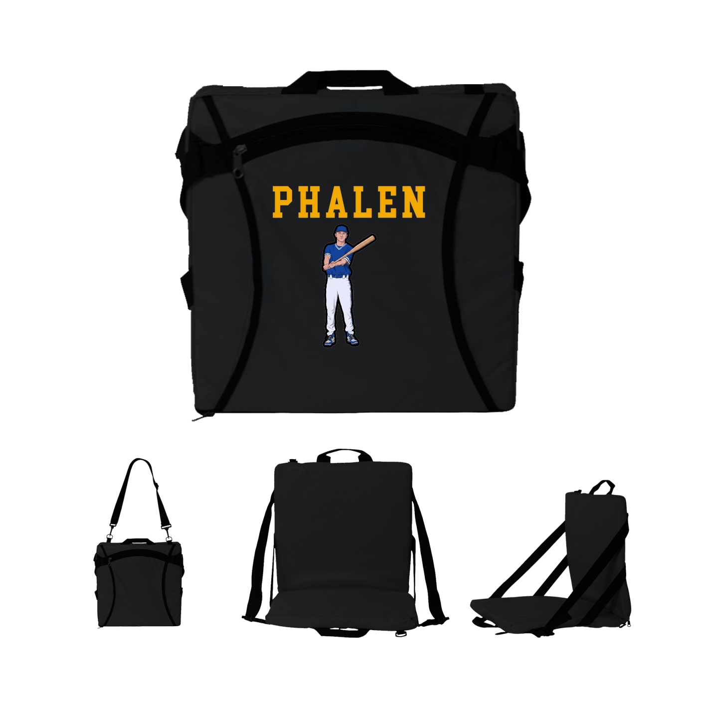 Folding Stadium Seat — Shirsey in Black