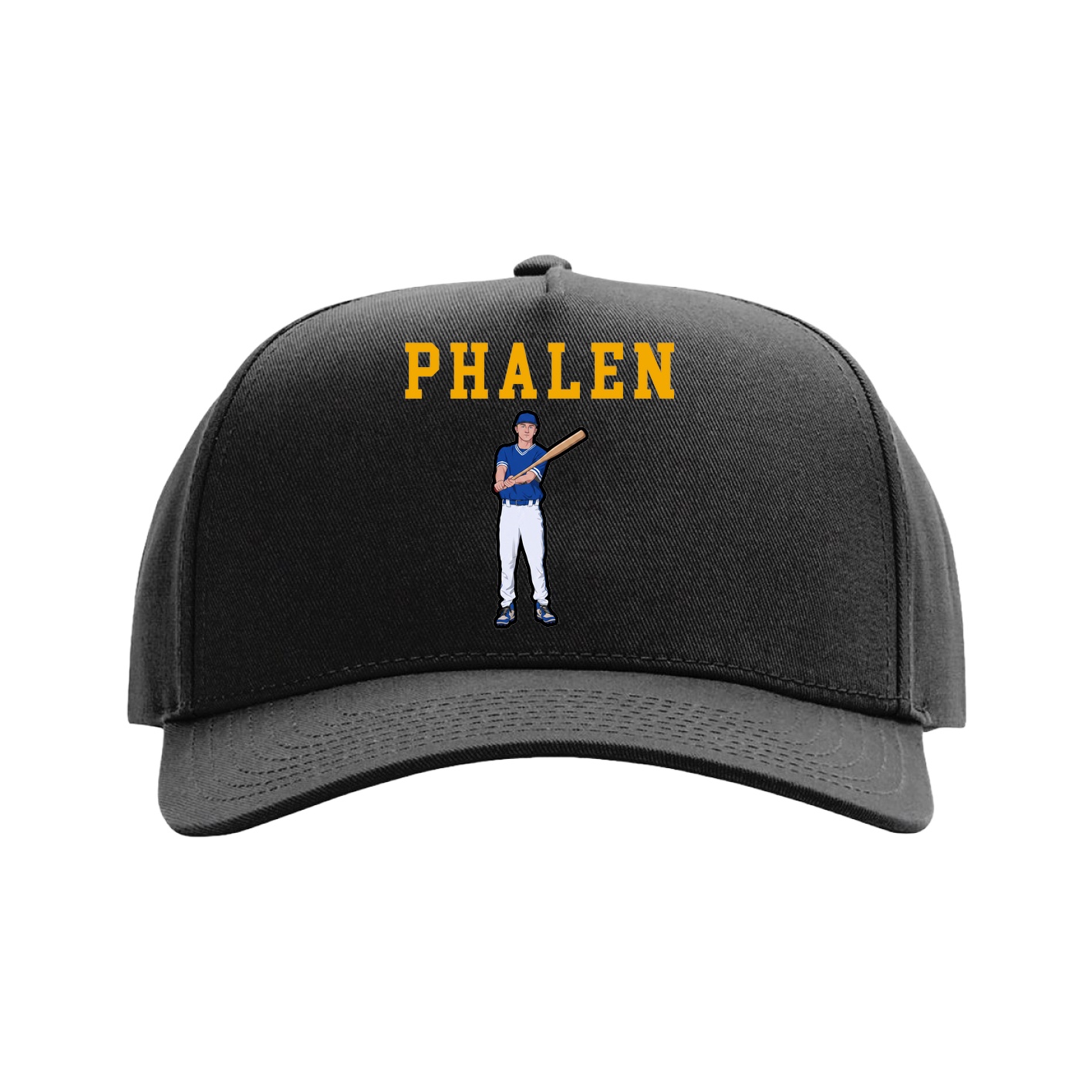 Full Fabric Five-Panel Champ Cap — Shirsey in Black