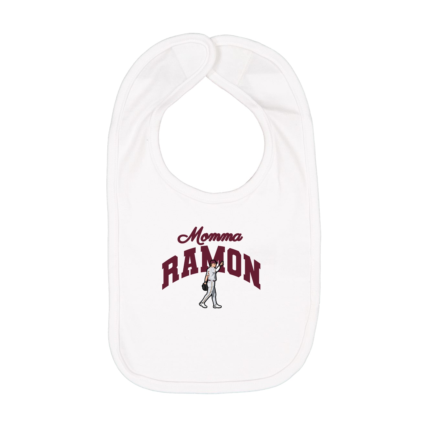 Infant Bib — Mothers Day Arch in White