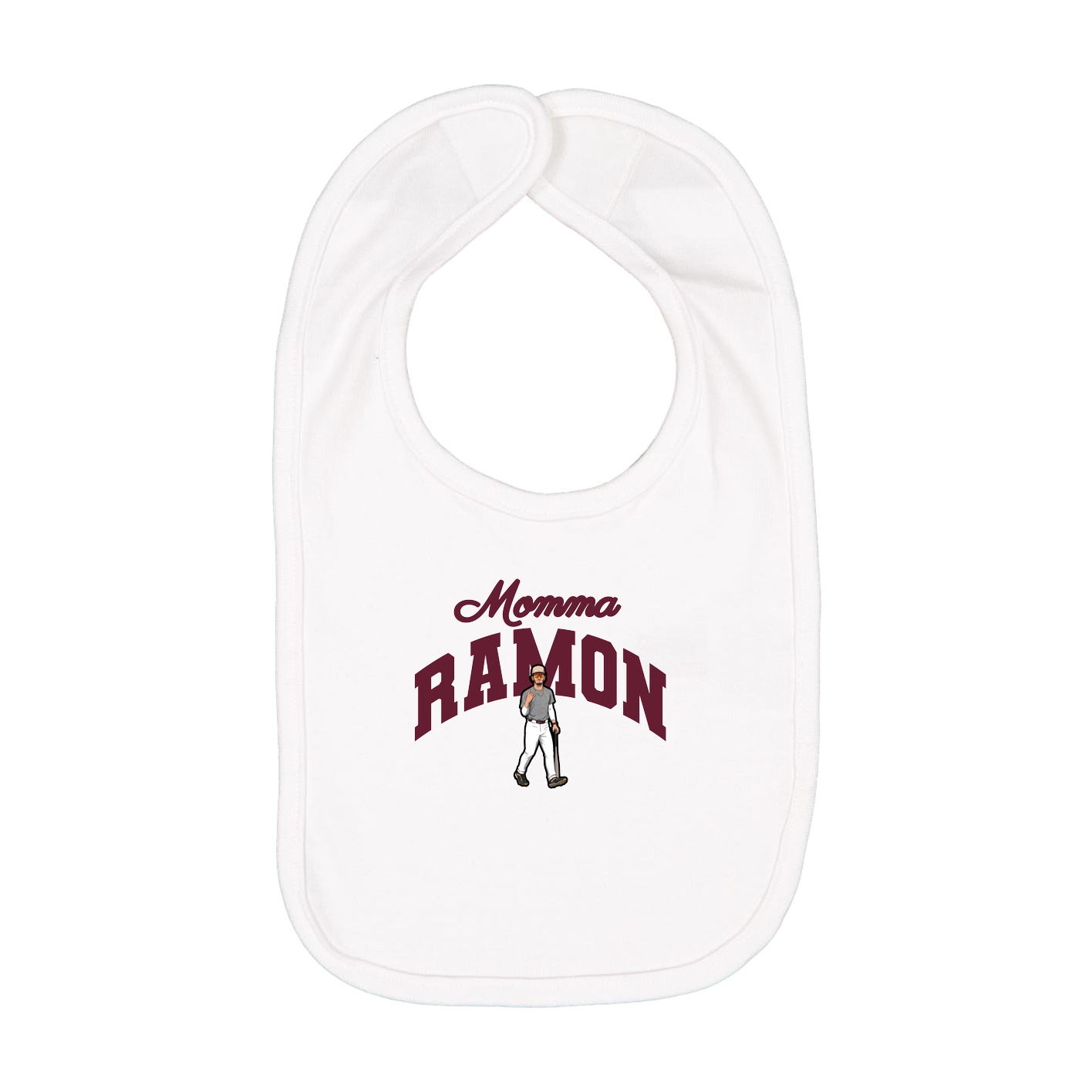 Infant Bib — Mothers Day Arch in White