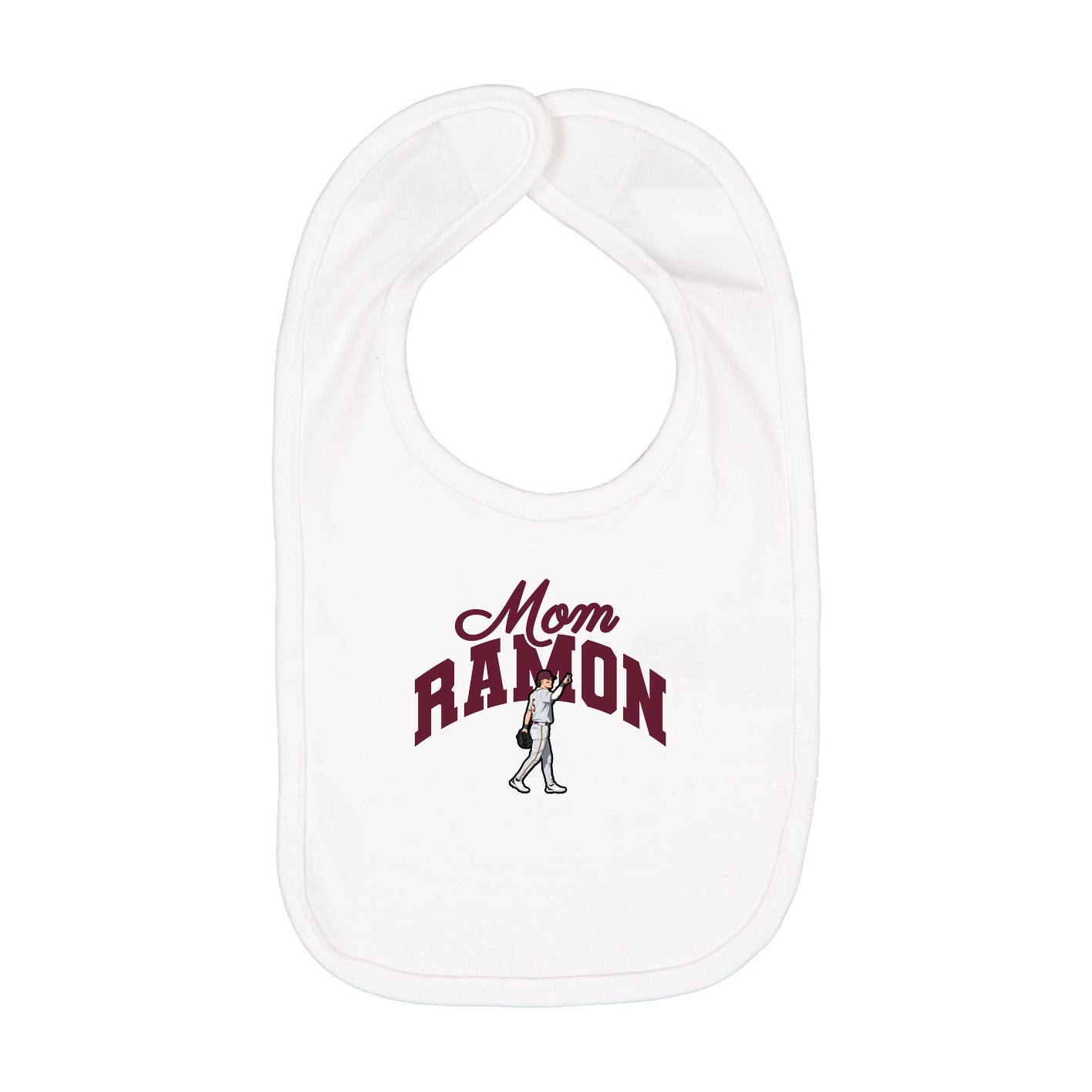 Infant Bib — Mothers Day Arch in White