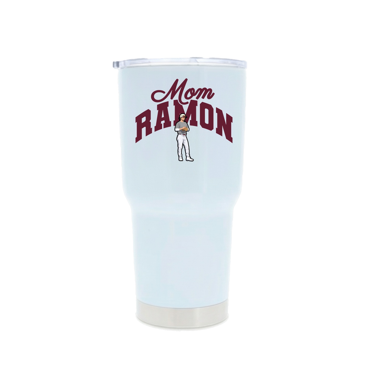 30oz Stainless Steel Tumbler — Mothers Day Arch in White