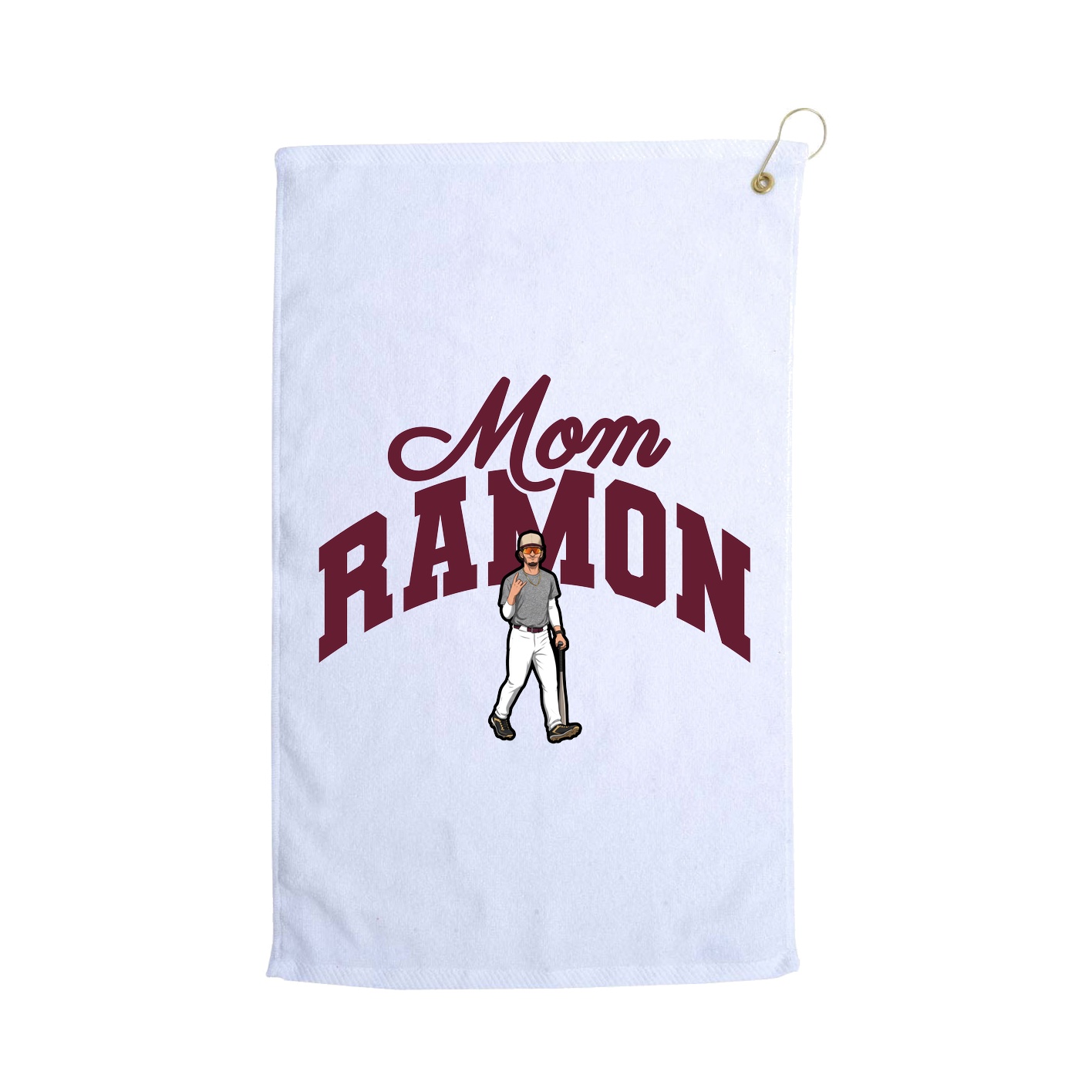 Golf Towel — Mothers Day Arch in White
