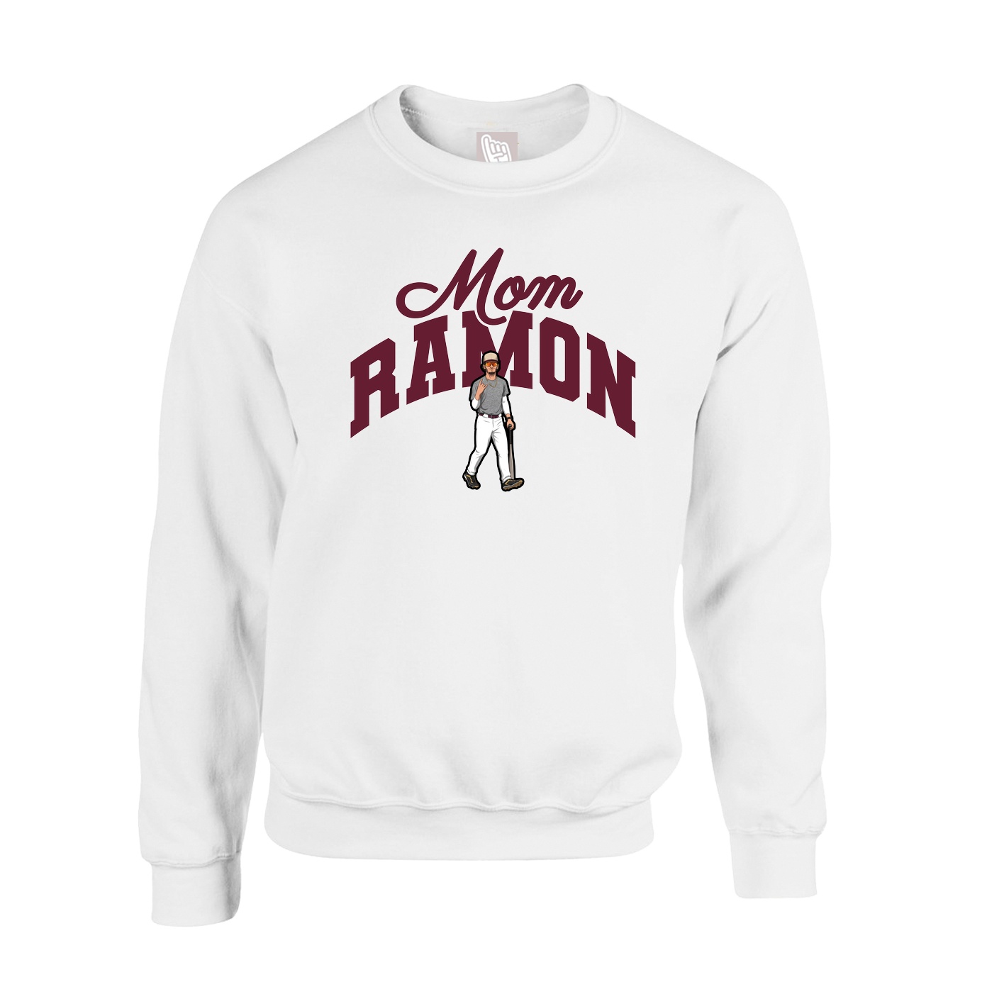 Fleece Crew — Mothers Day Arch in White