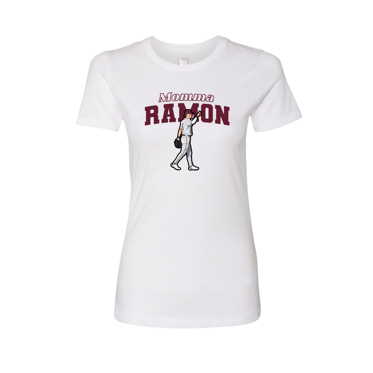 Womens Tee — Mothers Day Block in White