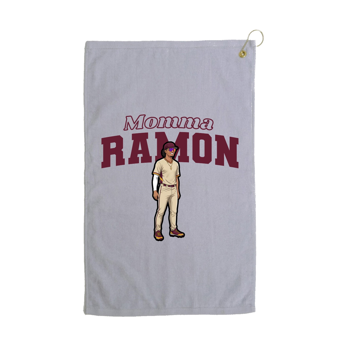 Golf Towel — Mothers Day Block in Grey