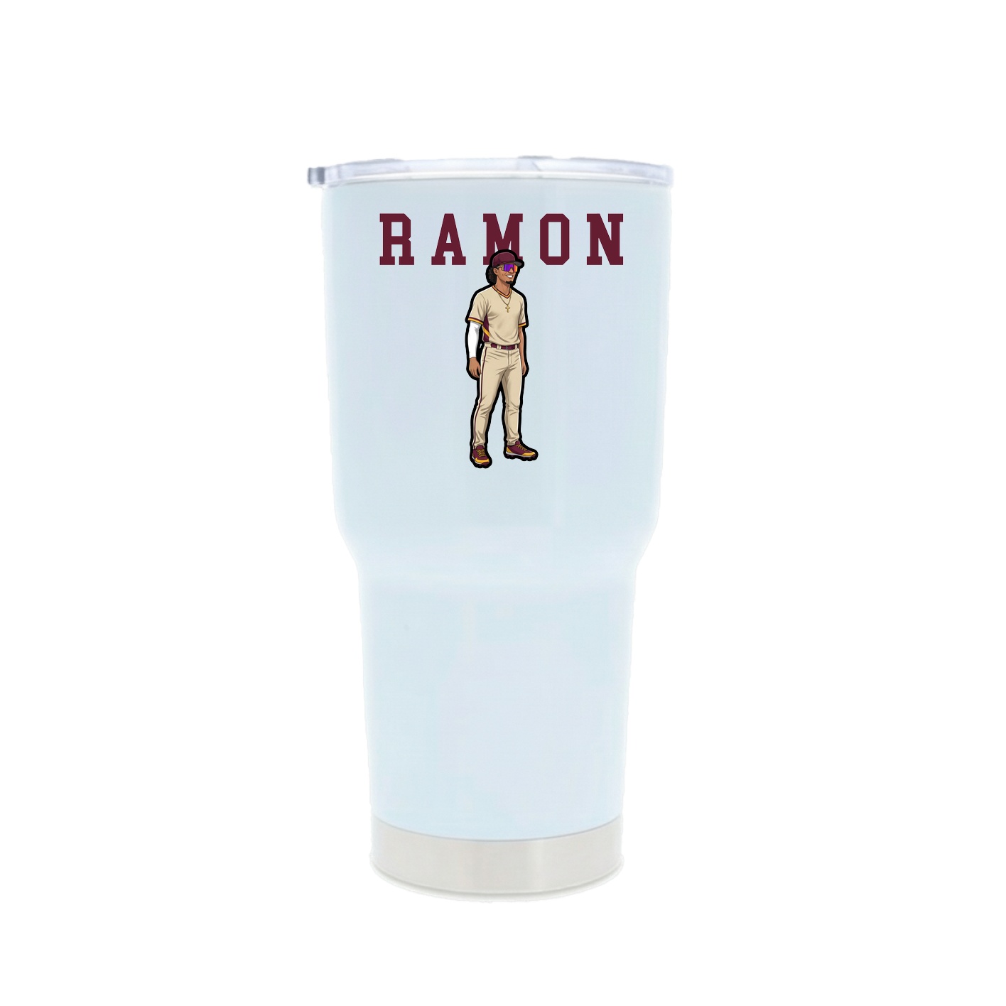 30oz Stainless Steel Tumbler — Shirsey in White