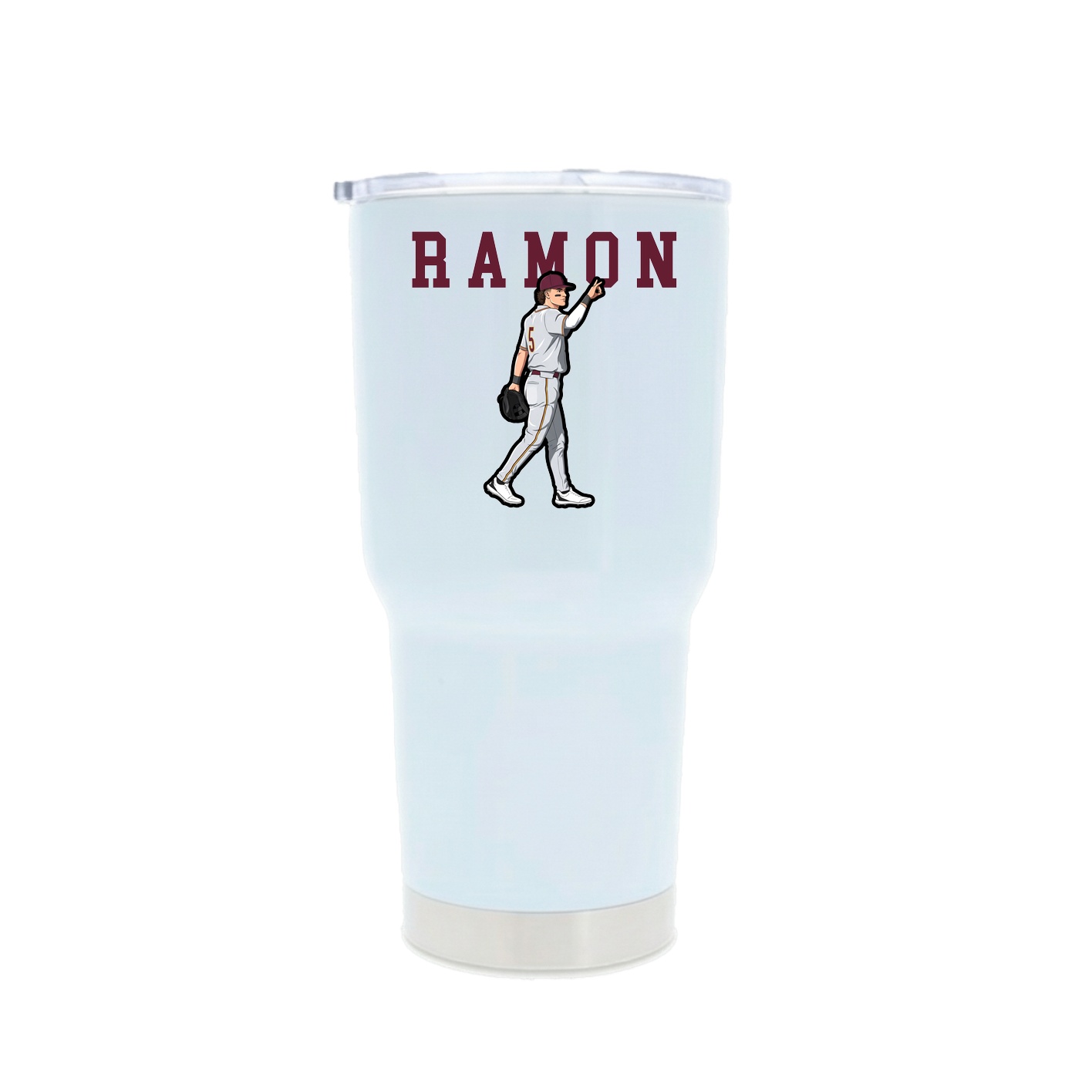 30oz Stainless Steel Tumbler — Shirsey in White