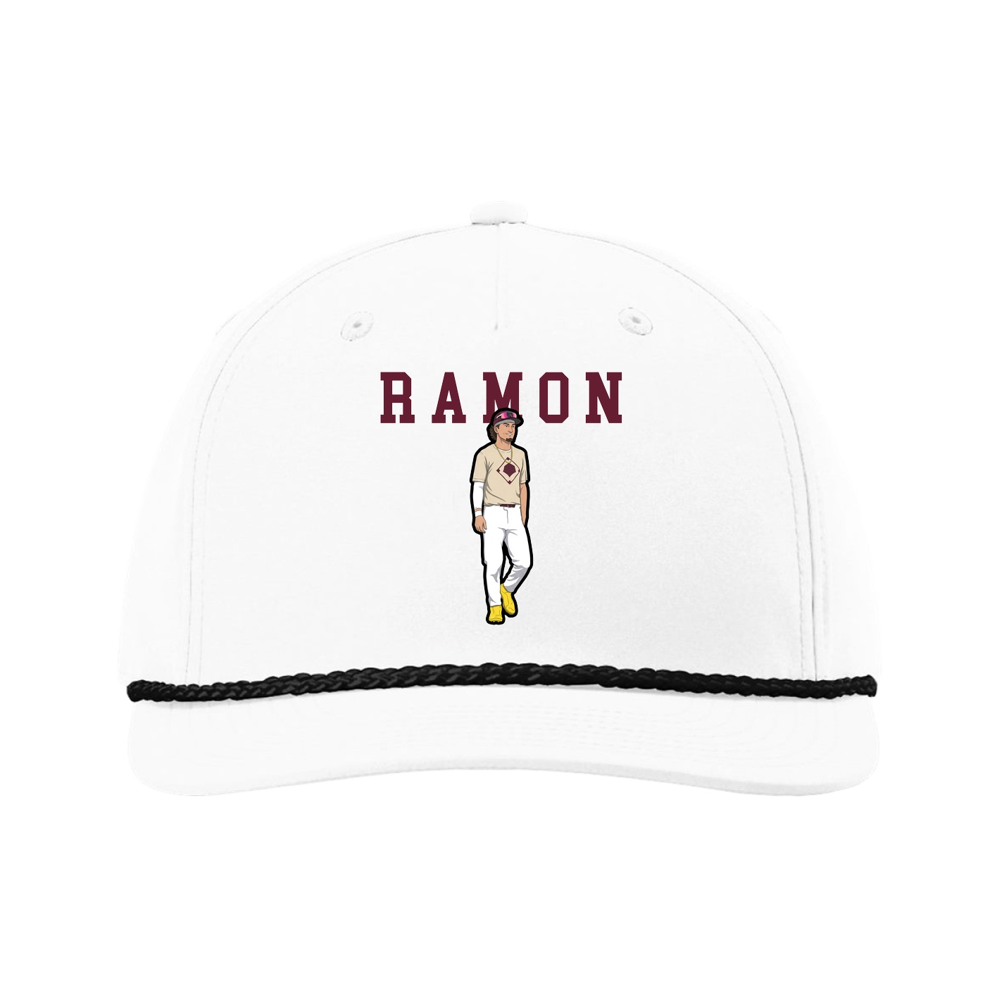 Five-Panel Classic Rope Cap — Shirsey in White