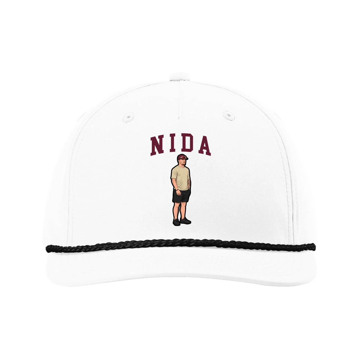 Five-Panel Classic Rope Cap — Shirsey in White