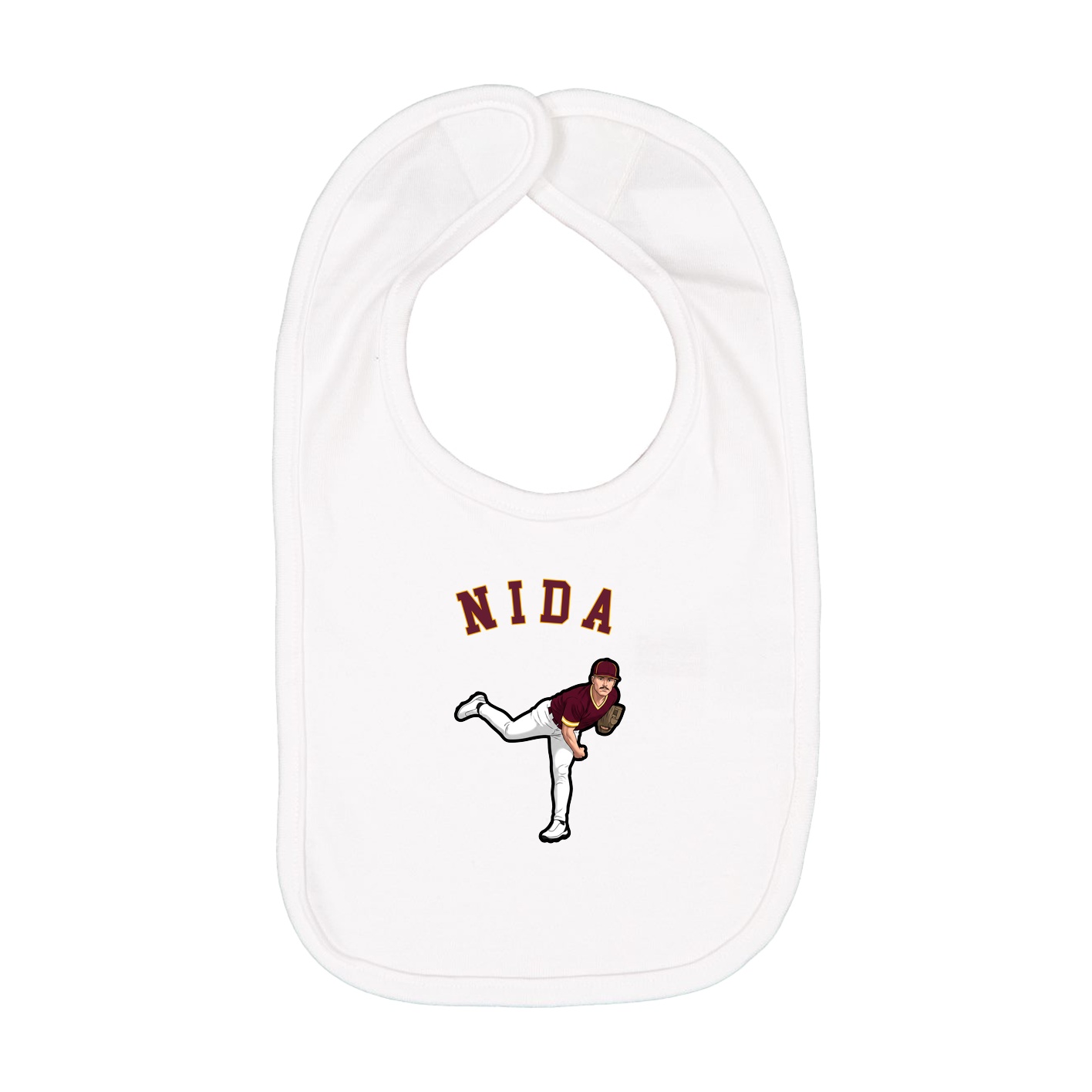 Infant Bib — Shirsey Arch in White