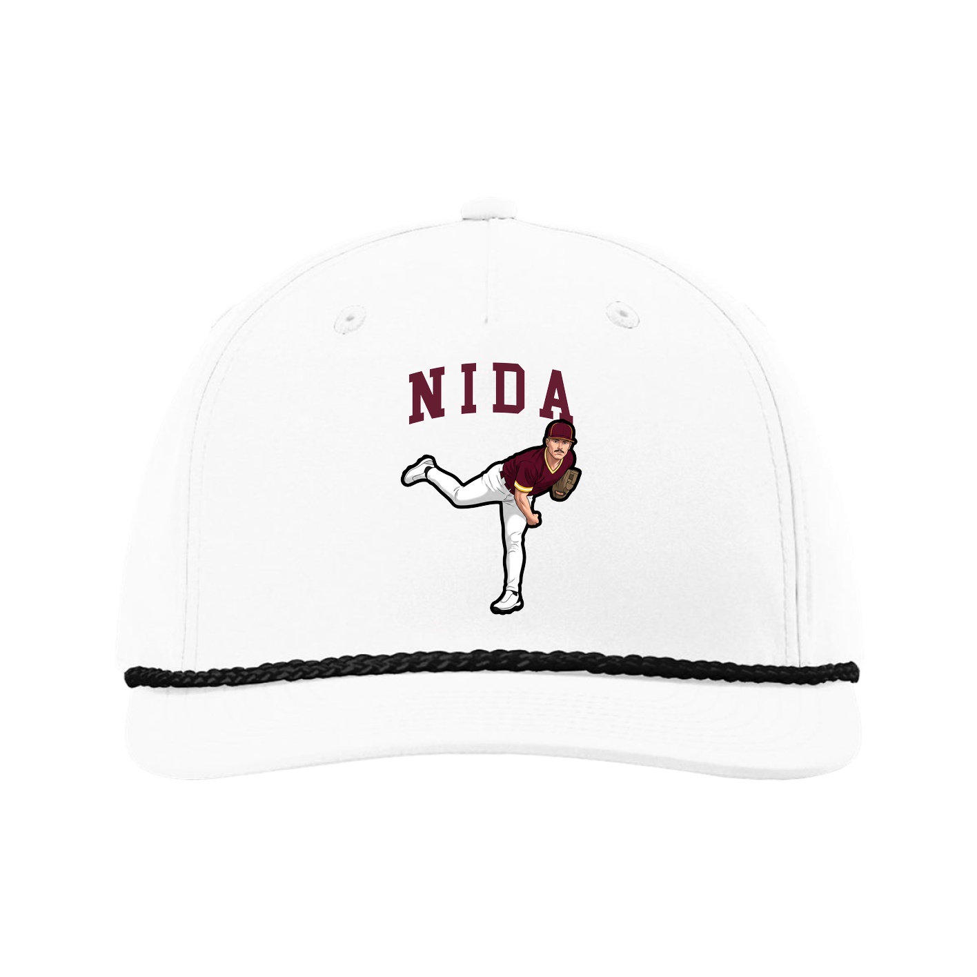 Five-Panel Classic Rope Cap — Shirsey in White