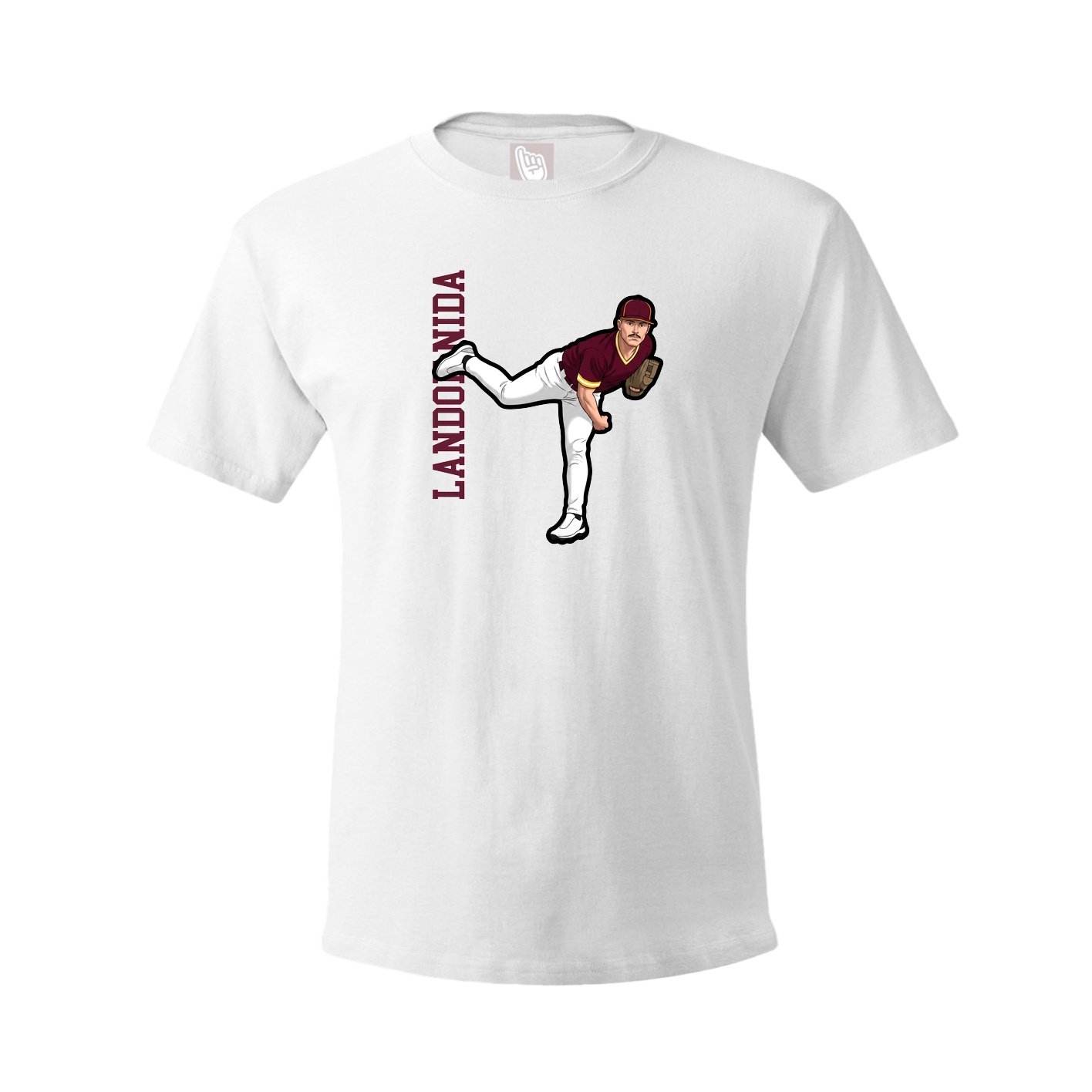 Tee — Name Vertical in White