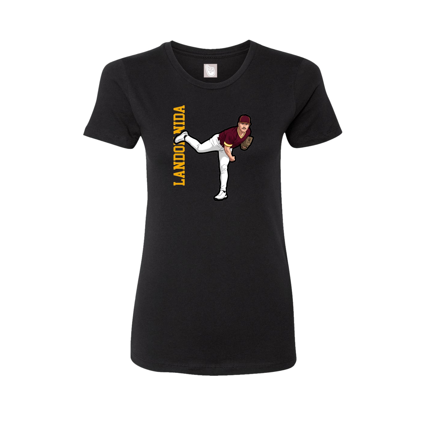 Womens Tee — Name Vertical in Black