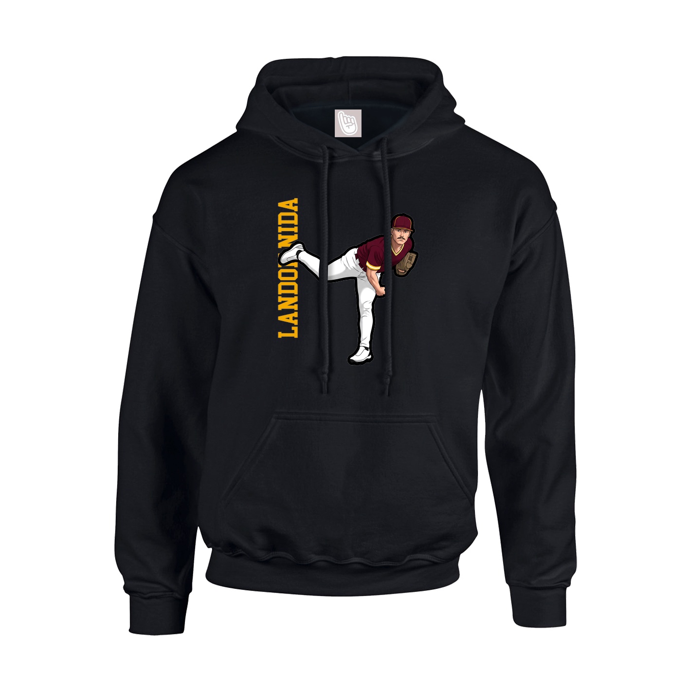 Hoodie — Name Vertical in Black