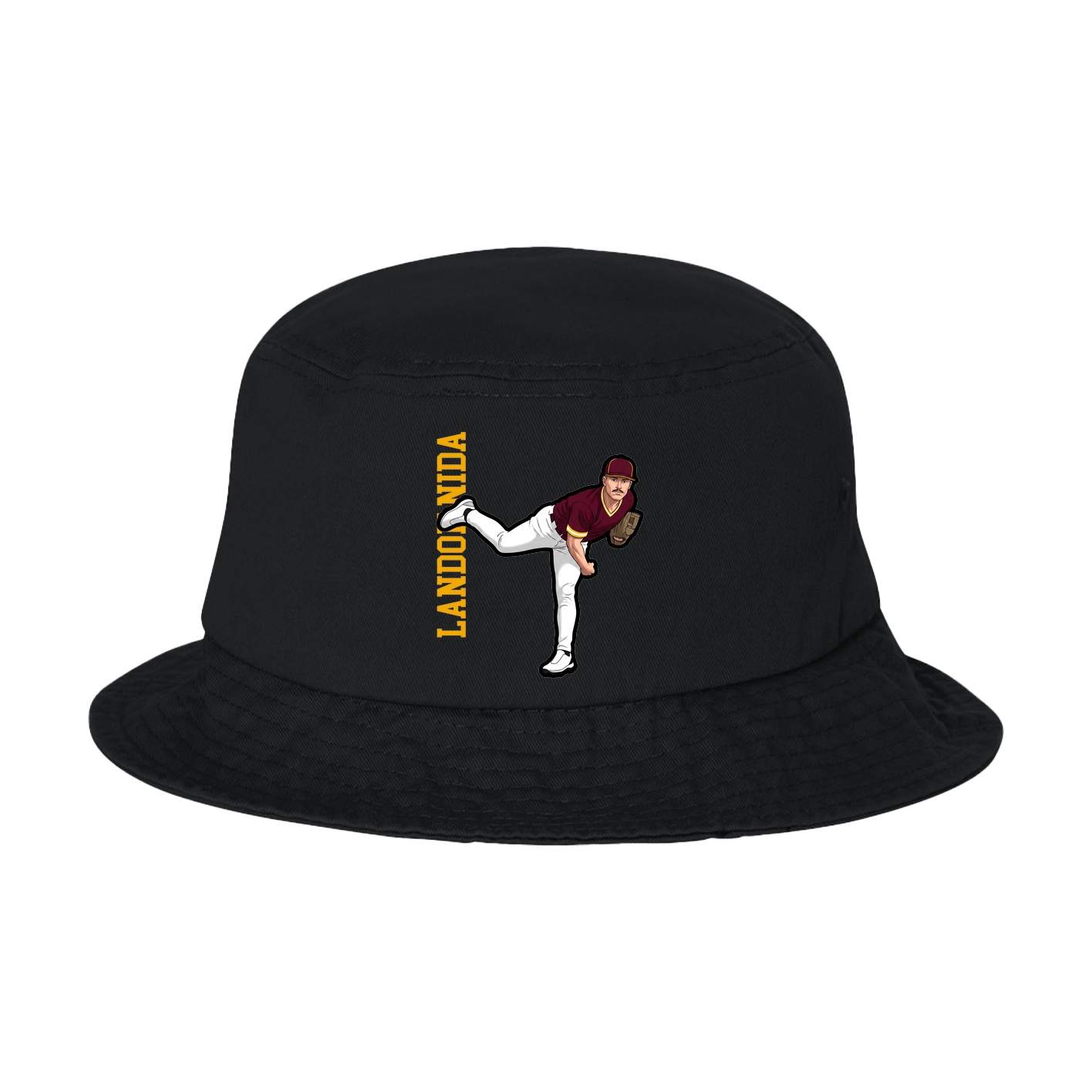 Bucket Cap — Name Vertical in Black